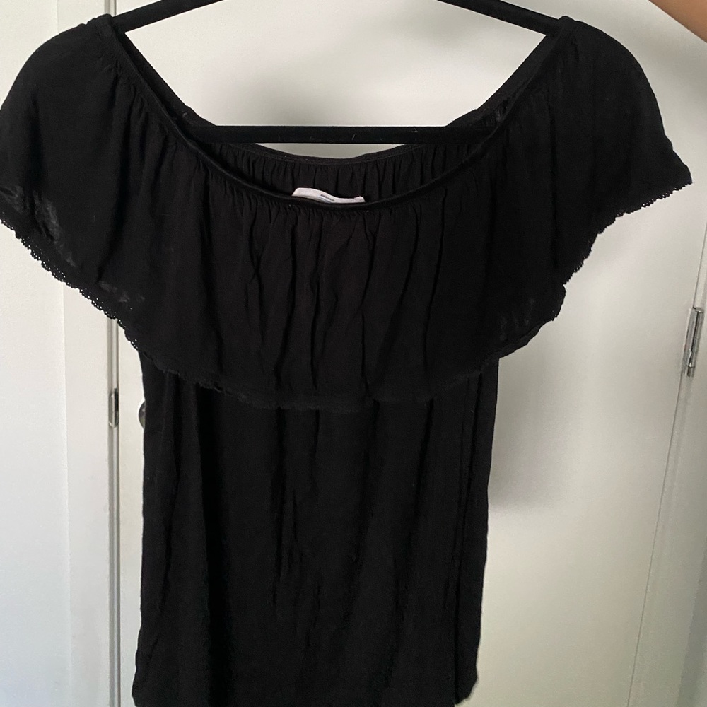 Over the shoulder black top